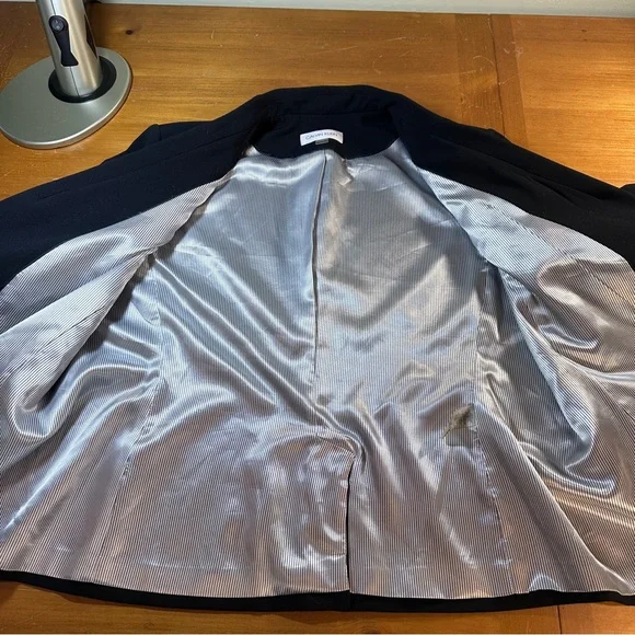 Calvin Klein Women's Dark Navy Blazer - Picture 6 of 8